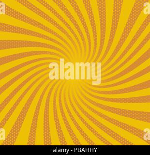 Vintage paper, retro rays background, scratched texture. Vector layout Stock Vector