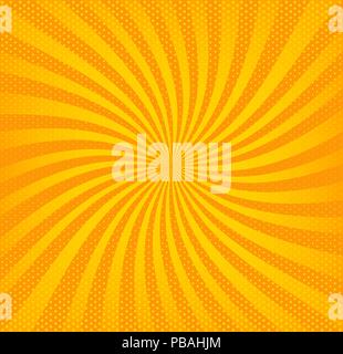 Vintage paper, retro rays background, gradient texture. Vector layout Stock Vector
