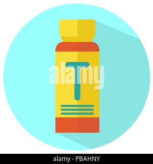 Pills bottle. Flat design. Vector illustration Stock Vector