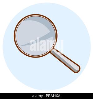 Colored search icon. Magnifying sign. Colorful flat line design. Vector illustration Stock Vector