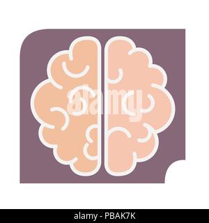 Vector brain icon in flat gradient style Stock Vector