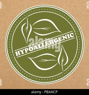 Hypoallergenic badge, icon, sticker layout Stock Vector