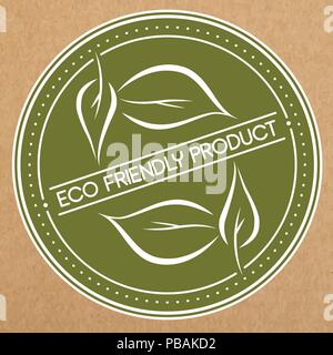 Eco friendly badge, icon, sticker layout Stock Vector