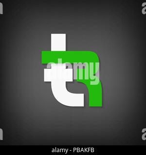Rt letters logo vector design Stock Vector