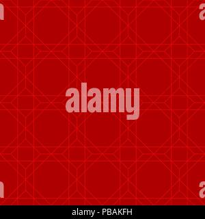 Red geometric seamless vector background Stock Vector
