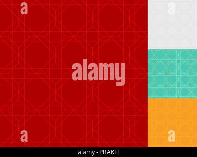 Seamless luxury patterns set, geometric backgrounds Stock Vector