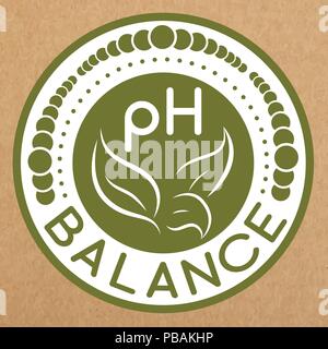 Ph balance badge, icon, sticker layout Stock Vector