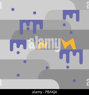 Stormy background, vector flat design Stock Vector
