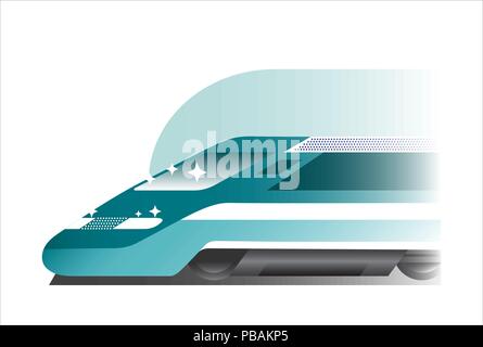 Train icon in flat gradient style, vector illustration Stock Vector