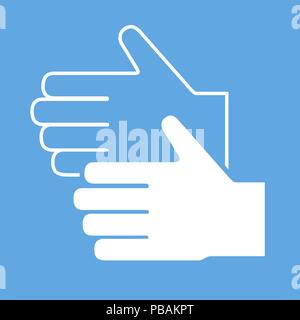 Hand and glove icon, vector sign Stock Vector