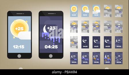 Weather app vector design Stock Vector