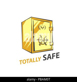 Cartoon safe vector illustration, isolated on white Stock Vector