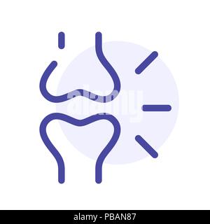Osteoporosis vector icon, abstract bones joint sign Stock Vector