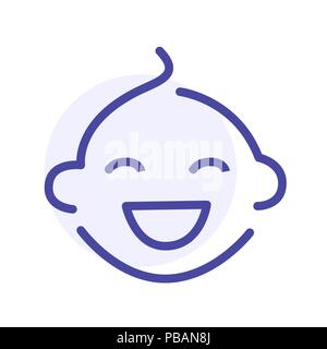 Child line icon, baby human vector sign Stock Vector