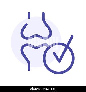 Rheumatology vector icon, abstract bones joint sign Stock Vector