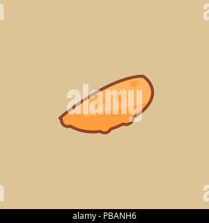Pie vector icon in flat line style Stock Vector