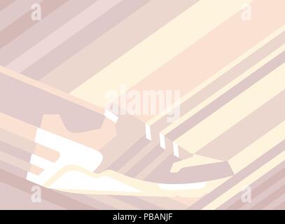 Sneaker shoe on polygonal background. Light pastel vector illustration Stock Vector