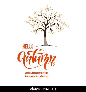 Autumn tree sign Stock Vector