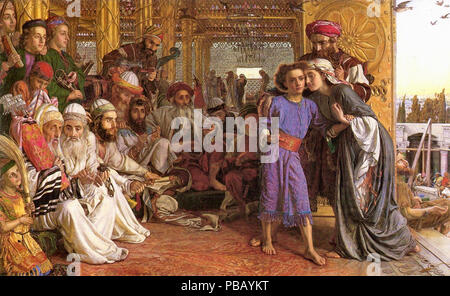 Hunt  William Holman - the Finding of the Saviour in the Temple 2 Stock Photo