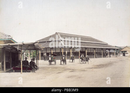 1080 Nagasaki Station (presently Urakami Station) (cropped) Stock Photo