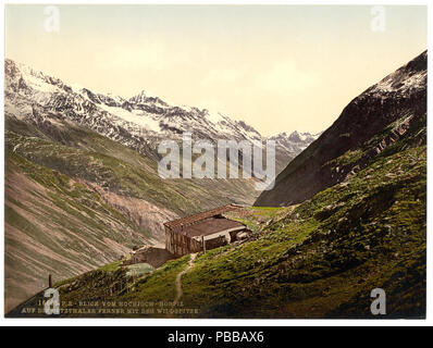 . Oetz Valley, view from Hochjoch Hotel with the Wildspitze, Tyrol, Austro-Hungary. Forms part of: Views of the Austro-Hungarian Empire in the Photochrom print collection.; Print no. '16505'.; Title from the Detroit Publishing Co., Catalogue J-foreign section, Detroit, Mich. : Detroit Publishing Company, 1905.. between 1890 and 1900 1126 Oetz Valley, view from Hochjoch Hotel with the Wildspitze, Tyrol, Austro-Hungary-LCCN2002711073 Stock Photo