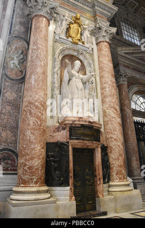 St Peter's tomb in the crypt of St. Peter's Basilica, resting