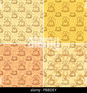 Seamless Background, Cups Stock Vector