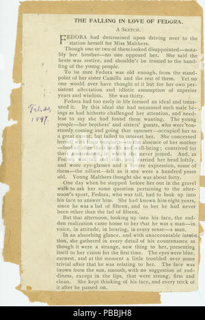 1228 Printed short story, &quot;The Falling in Love of Fedora,&quot; by Kate Chopin fromCriterion,February 20, 1897 Stock Photo
