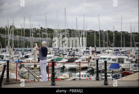 Boat harbor in Kinsale, County Cork, Ireland. Stock Photo