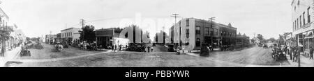1166 Panoramic photograph of the principal street of Akron, Iowa LCCN2007662792-cropped Stock Photo