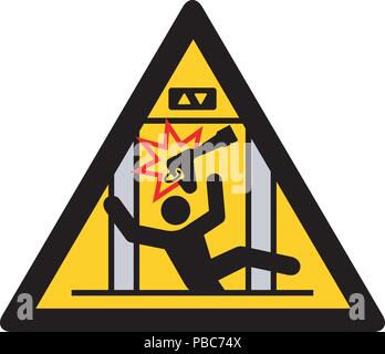 Do not elevator. Prohibition sign Stock Vector