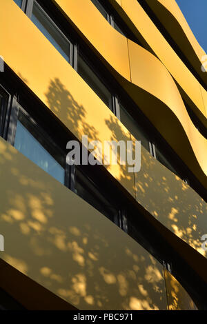 Modern facade of a residential building in the city center of Berlin
