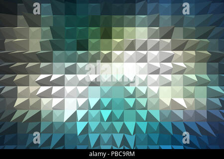 Blue extrude geometric abstract background Stock Photo