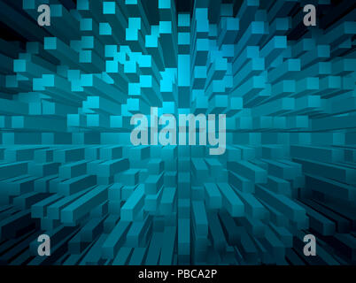 abstract background with 3d pyramid extrude, extrude background, blue ...