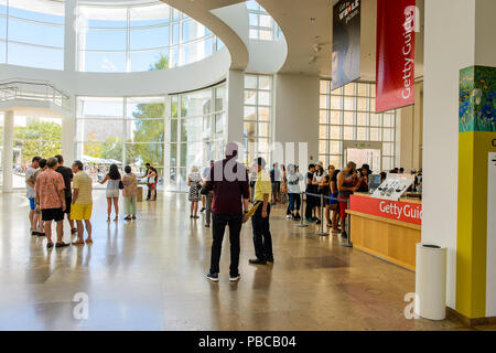 LOS ANGELES, USA - SEP 26, 2015: J. Paul Getty Museum (Getty Museum), an art museum in California established in 1974 Stock Photo