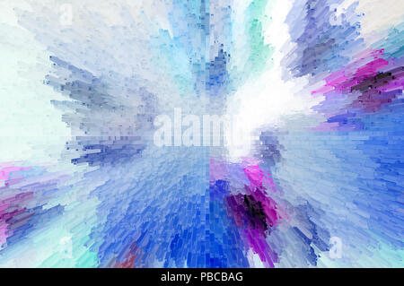 Blue and pink  abstract geometric background with square extrude Stock Photo