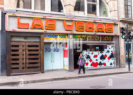 Las Vegas Arcade a videogame amusement arcade located next to Chinatown in the heart of Soho, Wardour Street, Soho, London, UK Stock Photo