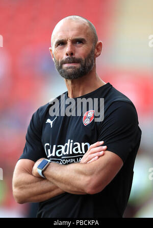 Rotherham United's Paul Warne Manager Stock Photo