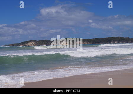 Coastline on the east shore of the Dominican Republic, amazing waves and awesome break, a very relaxing spot or travelers and tourists Stock Photo