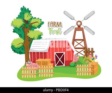 Farm fresh cartoons Stock Vector