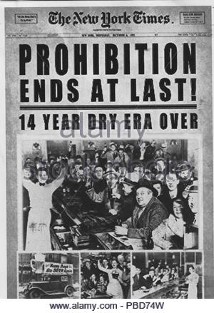 The End Of Prohibition In The United States, 1933 Stock Photo: 48388057 ...