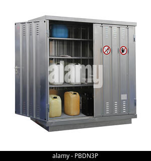 Storage of hazardous and combustible materials locker isolated Stock Photo