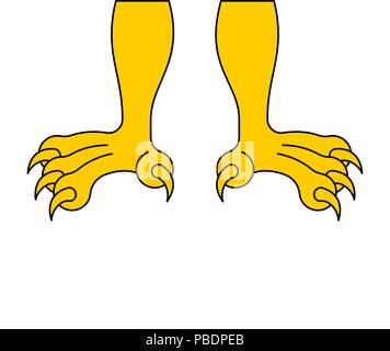 Paws of eagle isolated. feet hawk. Vector illustration Stock Vector