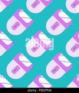 Epilation pattern seamless. Epilator of hair background. Body hygiene. Cosmetic procedure. Vector illustration Stock Vector