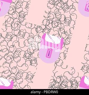 Epilation pattern seamless. Epilator of hair background. Body hygiene. Cosmetic procedure. Vector illustration Stock Vector