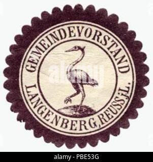 1389 Siegelmarke Gemeindevorstand - Langenberg, Reuss j. L. W0227389 Stock Photo