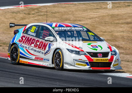 British Touring Car Championship 2018 Round 6, Free Practice 2 - Snetterton, United Kingdom 28th July 2018 (C) Guy Swarbrick Stock Photo