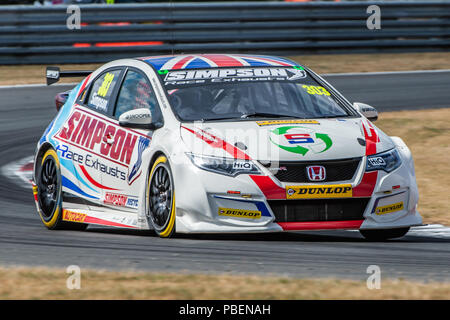 British Touring Car Championship 2018 Round 6, Qualifying - Snetterton, United Kingdom 29th July 2018 (C) Guy Swarbrick Stock Photo