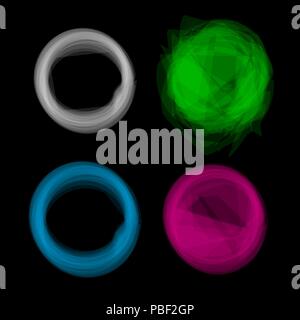 Round Blurred Colored Blots or Spots. Abstract Blur Shapes. Vector Design Elements Set for You Design Stock Vector