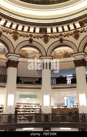 Self-serve wine by the glass wine tasting station inside Heinen's Grocery  Store in downtown Cleveland.Ohio.USA Stock Photo - Alamy